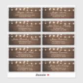 Rustic Wood Grange Mariage Nom d'hôte Étiquette de (Feuille)