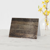 Rustic Wood Greeting Card Kaart (Gele Bloem)