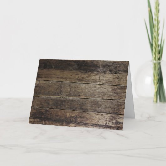 Rustic Wood Greeting Card Kaart (Voorkant)