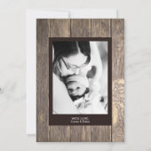 Rustic Wood Hallo geboorte Aankondiging (Achterkant)