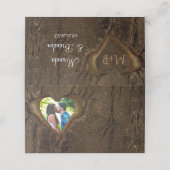 Rustic Wood Heart Photo Wedding (Buitenkant ongevouwen)