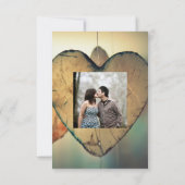 Rustic Wood Hearts - 3x5 Enregistrer la carte Date (Dos)