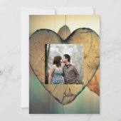 Rustic Wood Hearts - Enregistrer la carte Date 5x7 (Dos)