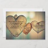 Rustic Wood Hearts - Invitation Wedding shower (Dos)