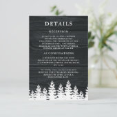 Rustic Wood Herfst Herfst Winter Wedding QR Code Informatiekaartje (Staand voorkant)