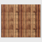 Rustic Wood Holiday Cadeaupapier (Vlak)