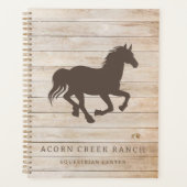Rustic Wood Horse Equestrian Centre Planner (Voorkant)