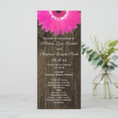 Rustic Wood Hot rose Gerber Daisy Programmes de ma (Debout devant)