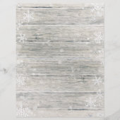 Rustic Wood Joyeux Noël Photo Papier à lettres (Dos)