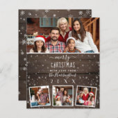 Rustic Wood | Kerst 4 Fotocollage (Voorkant / Achterkant)