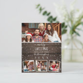 Rustic Wood | Kerst 4 Fotocollage (Staand voorkant)
