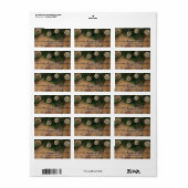 Rustic Wood kerst Greenery Pine & Pinecones Etiket (Full Sheet)