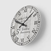 Rustic Wood Kijk 5th Wedding Jubileum Ronde Klok (Hoek)
