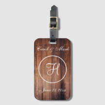 Rustic Wood Kijk Wedding Monogram