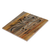 Rustic Wood Kijk Wild Horse Tegeltje (Zijkant)