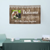 Rustic Wood Lace ANY Jubileum Foto Spandoek (Beurs)