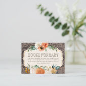 Rustic Wood Lace Books for Baby Enclosure Card Informatiekaartje (Staand voorkant)