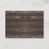 Rustic Wood Lace Books for Baby Enclosure Card Informatiekaartje (Achterkant)