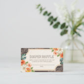 Rustic Wood Lace Herfst Diaper Raffle Enclosure Ca Informatiekaartje (Staand voorkant)