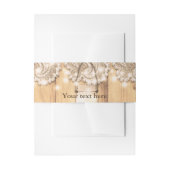 Rustic Wood Lace & Lighted Mason Jar Wedding Uitnodigingen Wikkel (Voorkant Voorbeeld)