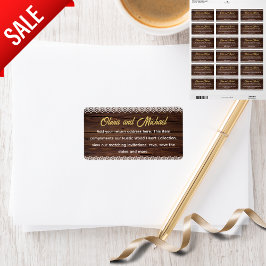 Rustic Wood Lace Om te combineren met onze Hearts  Etiket