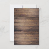 Rustic Wood & Lace RSVP met Song Option (Achterkant)