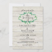 Rustic Wood Laurel Krans Modern Typography Script Kaart (Voorkant)