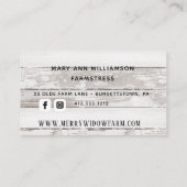 Rustic Wood Laurel Monogrammed Visitekaartje (Achterkant)