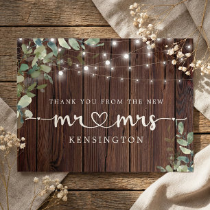 Rustic Wood Lichten Eucalyptus New Mr. Hartelijk d Briefkaart