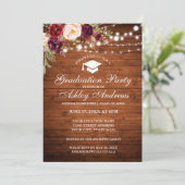 Rustic Wood Lights Bourgogne Grad Invitation de la (Debout devant)