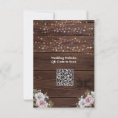 Rustic Wood Lights Détails de la photo Carte de bo (Dos)