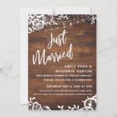 Rustic Wood, Lights & Lace Trouwlocatie Just Marri Kaart (Voorkant)