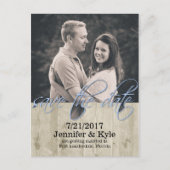 Rustic Wood Look Mariage Enregistrer La Date Carte (Devant)
