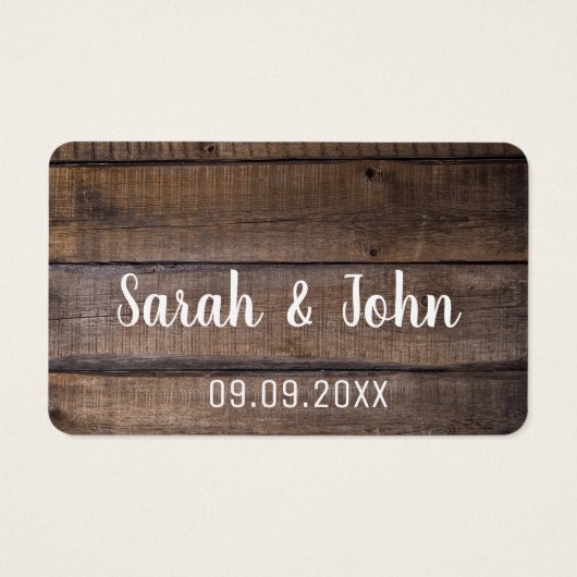 Rustic Wood Mariage Billet de vente gratuit (Dos)