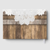 Rustic Wood & Mariage en dentelle - Livre d'or (Verso)