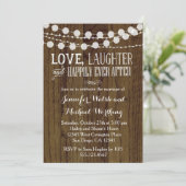 Rustic Wood Mariage Party Invitation 2 (Debout devant)