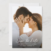 Rustic Wood Mariage Photo Enregistrer La Carte Dat (Devant)