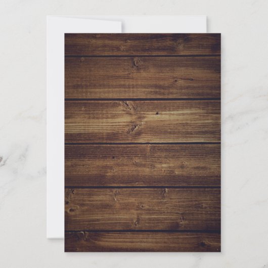 Rustic Wood Mariage Photo Enregistrer La Carte Dat (Dos)
