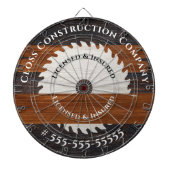 Rustic Wood Marketing Construction Carpenter Dartbord (Voorkant)