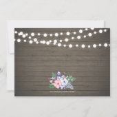 Rustic Wood & Mason Jar 60th Birthday Invitation Kaart (Achterkant)