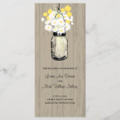 Rustic Wood Mason Jar et programme Fleur sauvage (Devant)