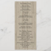 Rustic Wood Mason Jar et programme Fleur sauvage (Dos)