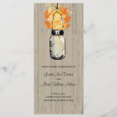 Rustic Wood Mason Jar et programme Fleur sauvage (Devant)