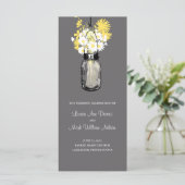 Rustic Wood Mason Jar et programme Fleur sauvage (Debout devant)