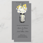 Rustic Wood Mason Jar et programme Fleur sauvage (Devant / Derrière)