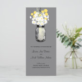 Rustic Wood Mason Jar et programme Fleur sauvage (Debout devant)