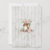Rustic Wood Mason Jar Floral Wedding Invitation  (Dos)