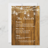 Rustic Wood Mason Jar Hanging Lights - Kaart (Voorkant)