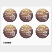Rustic Wood Mason Jar Lamp Wedding Favor Ronde Sticker (Vel)