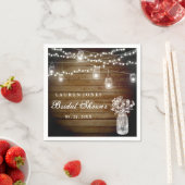 Rustic Wood Mason Jar Lights Vrijgezellenfeest ser Servet (Insitu)